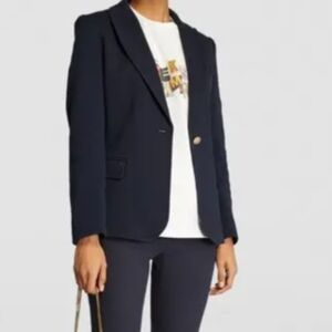 MaxMara Weekend Jersey Ravenna Office Work Career Blazer Navy Blue Size L NWT